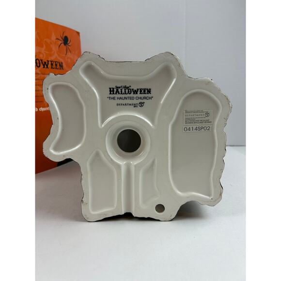 Department 56 Snow Village Halloween The Haunted Church Lighted Building - Picture 7 of 7